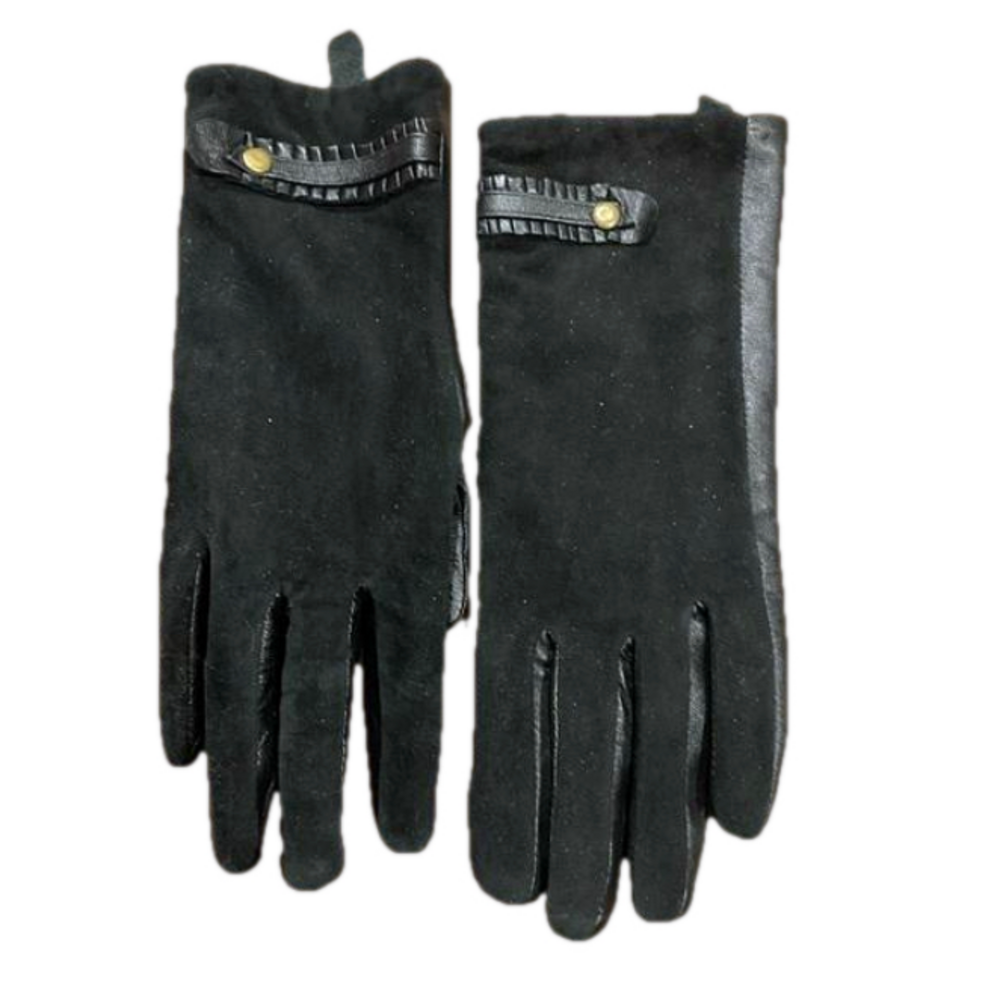 Warm Women's Gloves Leather Genuine Leather Glove Decorate embellishment
